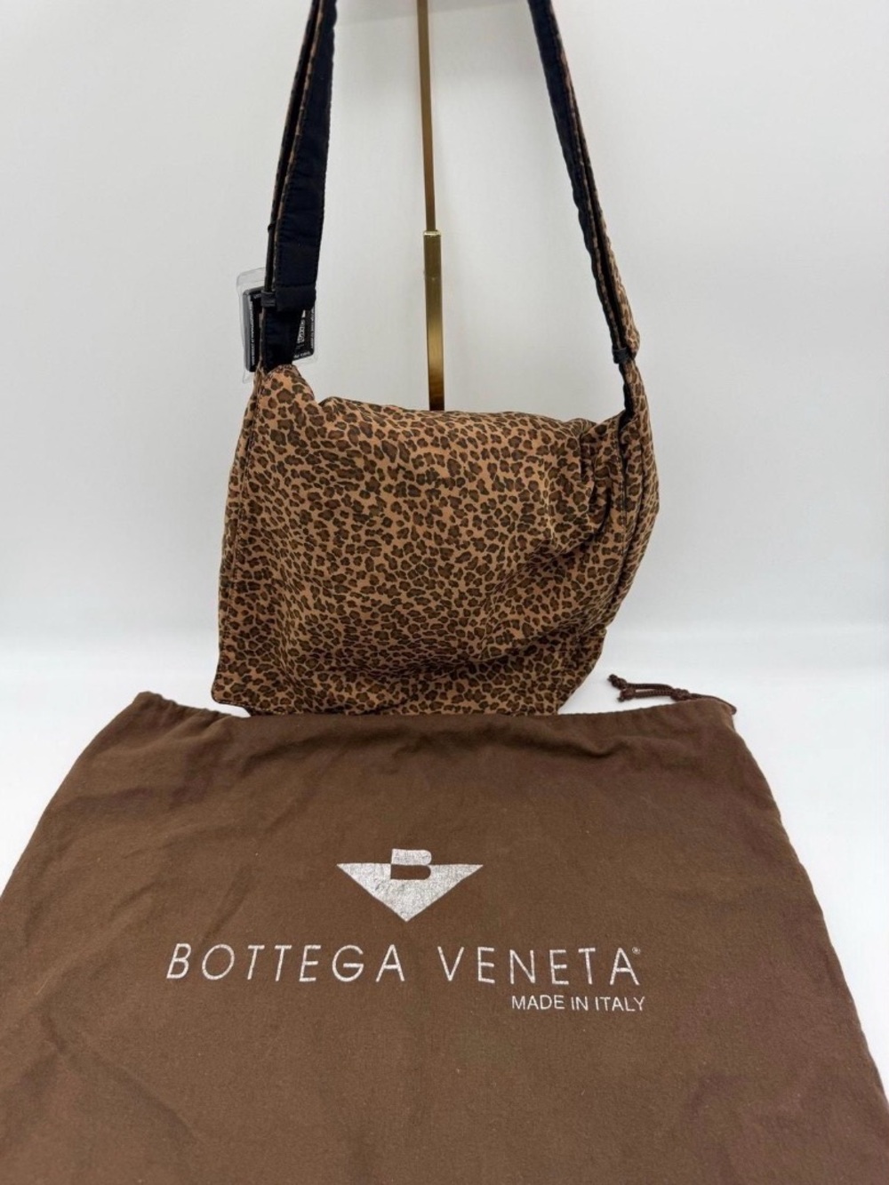 Vintage Bottega Veneta Reversible Leopard Print Shoulder Bag